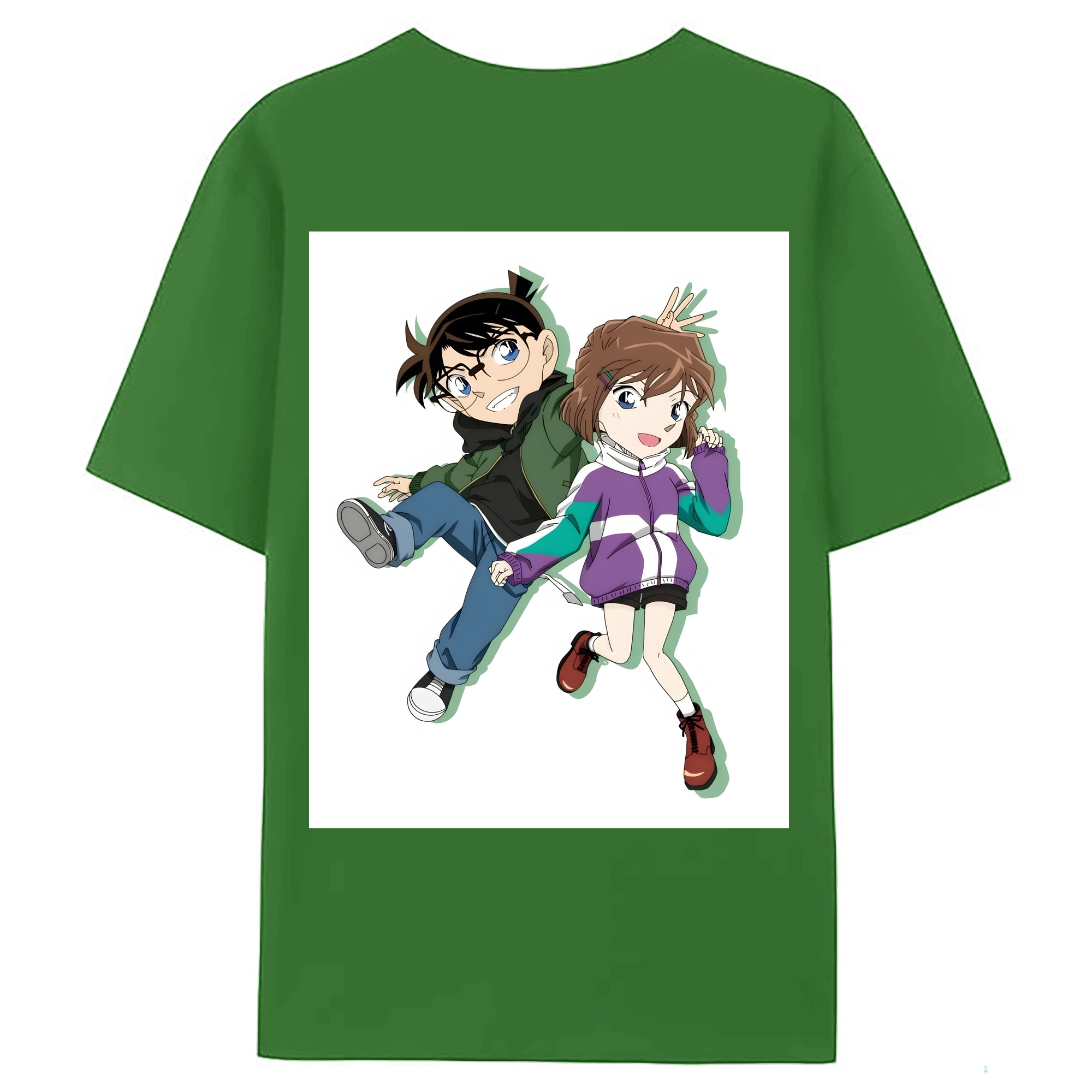 （画像用） 名探偵コナン 灰原 哀 はいばら あい Detective Conan Anita Hailey、Vi Graythorn Haibara Ai レディース半袖Tシャツ(バックプリント)